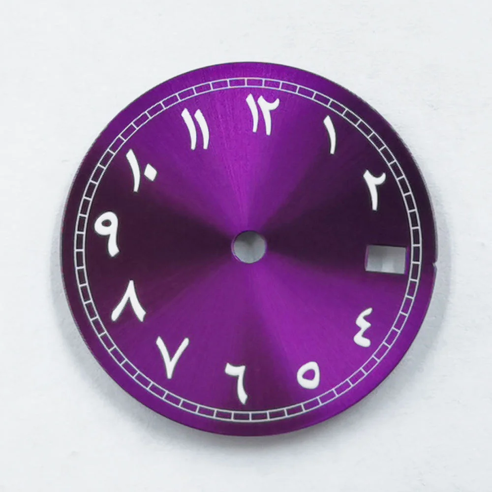 29mm Sterile Watch  Pink  Green Black Purple Dial fit NH35 NH36  Movement  dial Green Luminous