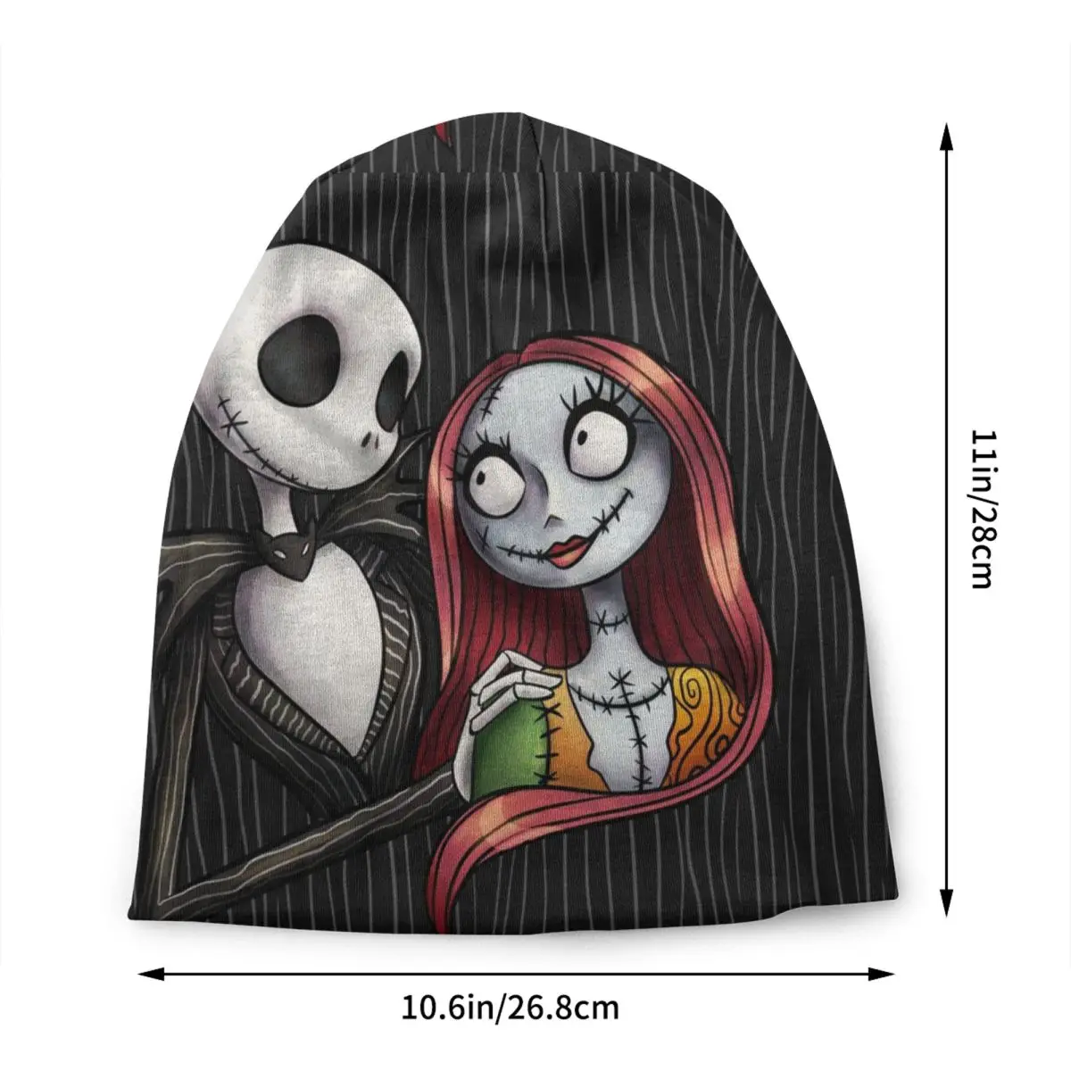 Custom The Nightmare Before Christmas Beanie Cap Unisex Winter Warm Bonnet Femme Knitted Hats  Outdoor Ski Skullies Beanies Hats