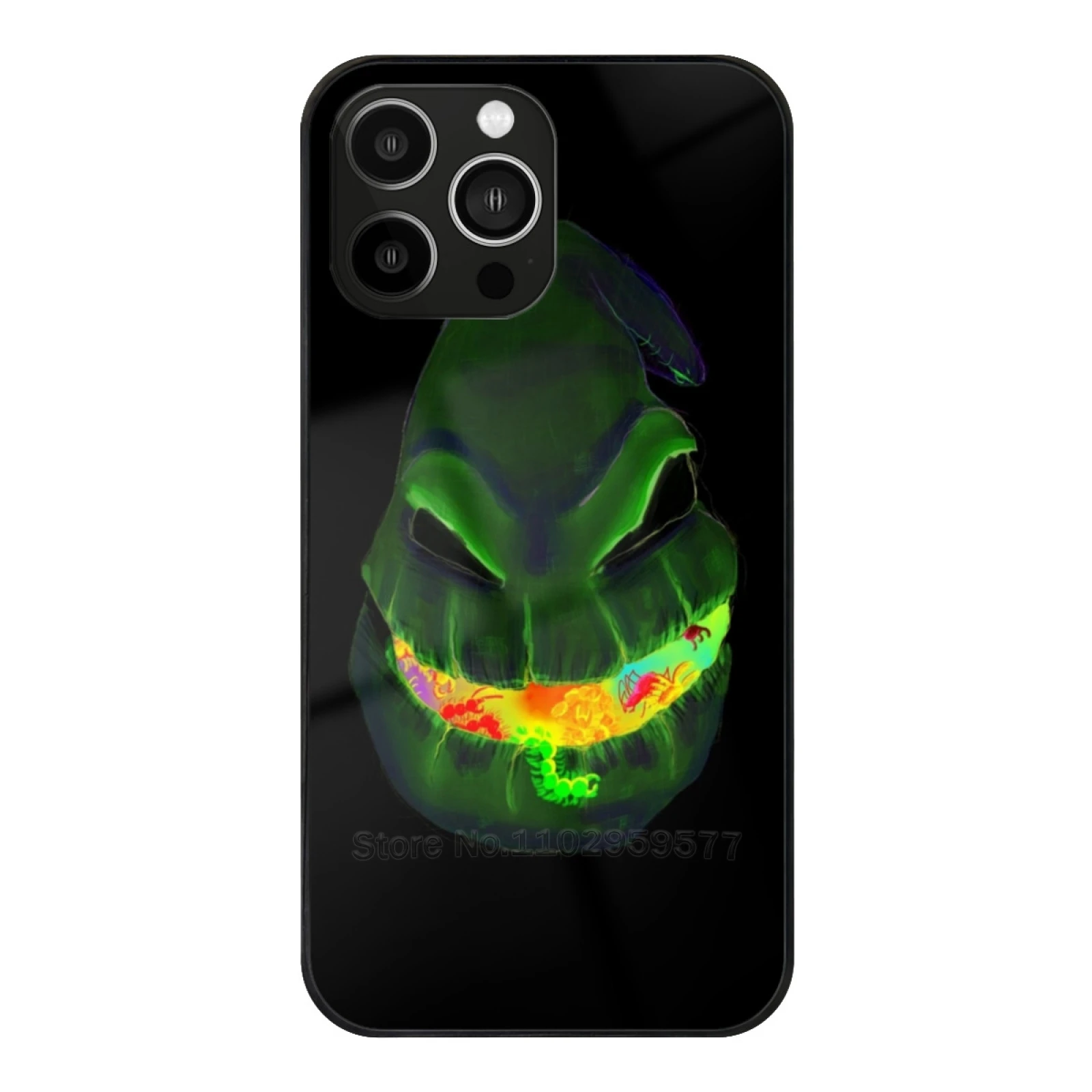 Oogie Boogie Tempered Glass Case For Iphone 15 14 13Pro 12 11 Pro Max X Xr Xs 7 8 6S 5S Plus Oogie Boogie Nightmare Halloween