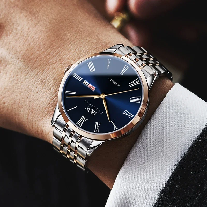 Часы наручные мужские механические с сапфировым стеклом и автоматическим механизмом