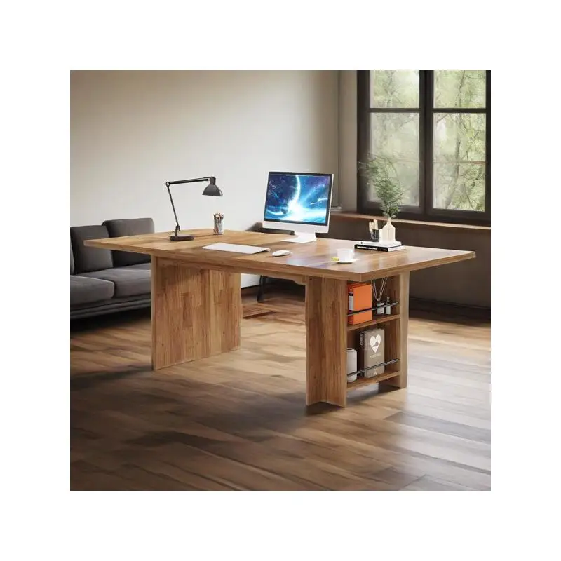 مكتب مريح مع ارتفاع قابل للتعديل وحلول تخزين للمنزل والعمل #5