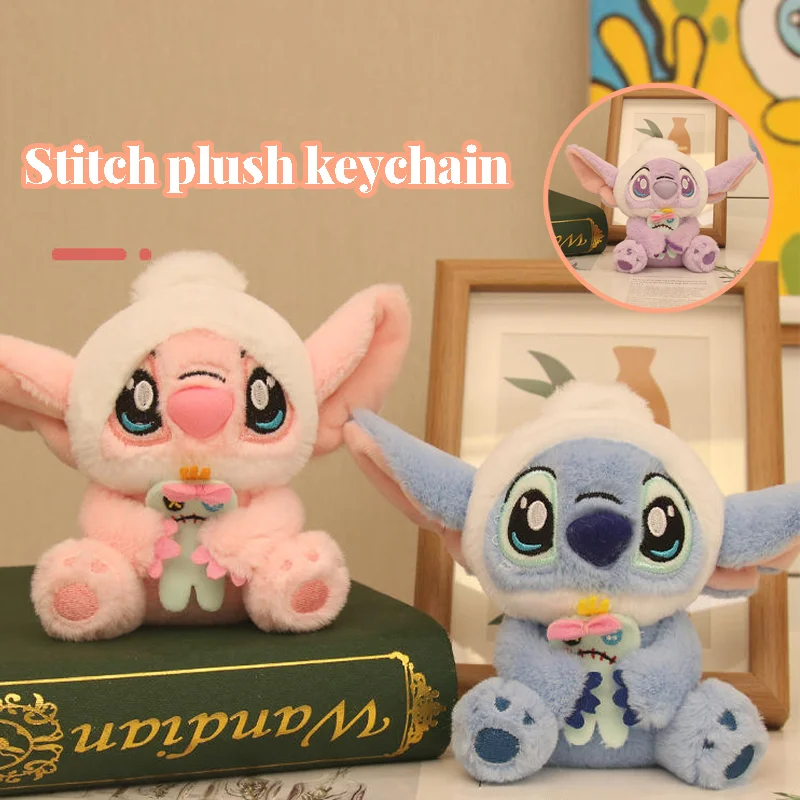 

Anime Kawaii Stitch Stuffed Toys Bluely Lilo&stitch Plush Keychain Dolls Bag Pendant Birthday Party Gift for Kid Boy Girl