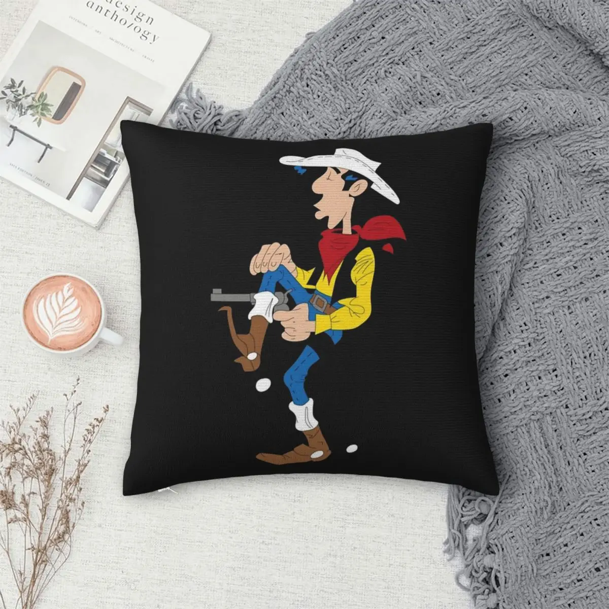 لاكي لوك المخدة المطبوعة غطاء وسادة بوليستر غطاء وسادة للديكور غطاء المنزل سستة 18" #6