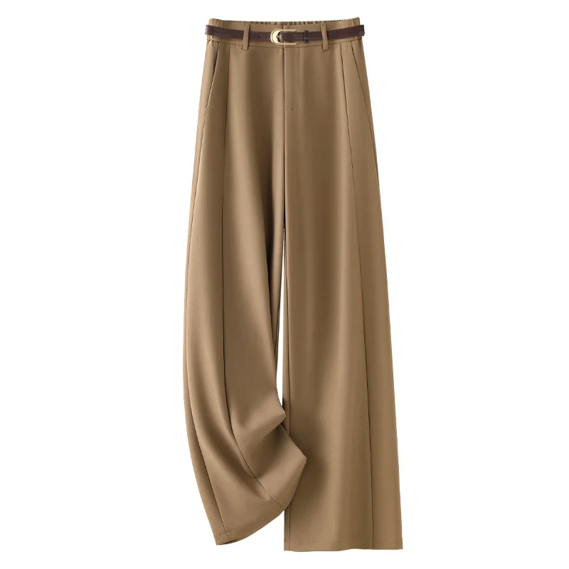 2026 Fashion Loose Wide-leg Pants Women's Straight Trousers Spring Autumn Narrow Edition High-waisted Comfy Casual Suit Pants