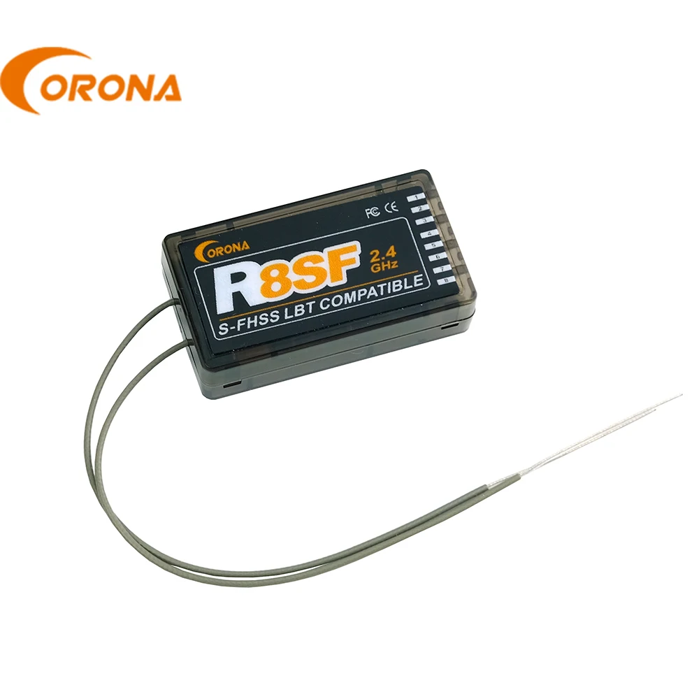 Corona 2.4GHz R8SF S-FHSS/FHSS 8 Channels Receiver Compatible With FUTABA T6 14SG