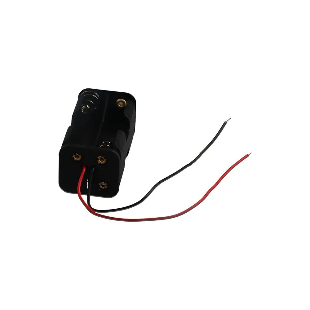 

6V Case Box Double-deck With Wire Leads 4 * AA Batteries Battery Storage AA Battery Holder Battery Case 4 x AA Battery Back