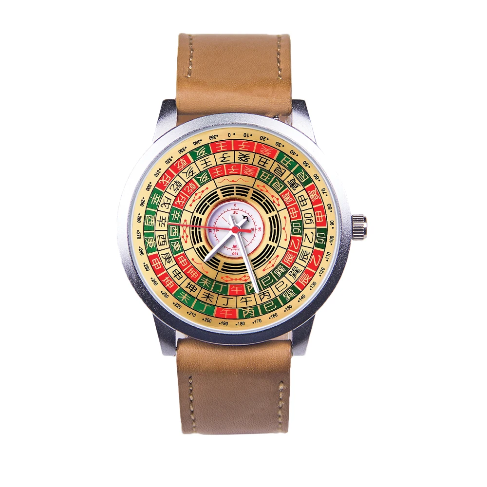 Transfer Plate Gentleman Watch Men Wrist Original Taoist Compass Quartz Watches Black Silver Rose Gold Classic Man Watch Men's