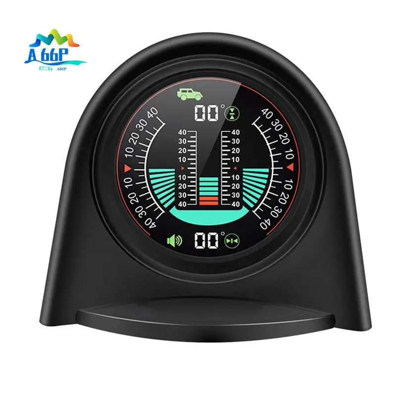 

A66P-X94 Car HUD Digital Inclinometer Accessory 4X4GPS Off-Road Auto Pitch Roll Angle Smart Head Up Display Slope Meter