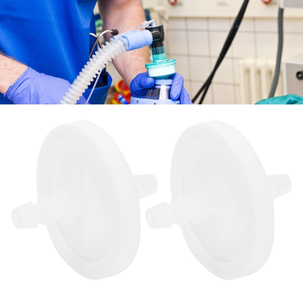 

2pcs Disposable Filter Ventilator Replacement For Breathing Anesthesia Machine Medical Oxygen Generator Air Dust Removal Health