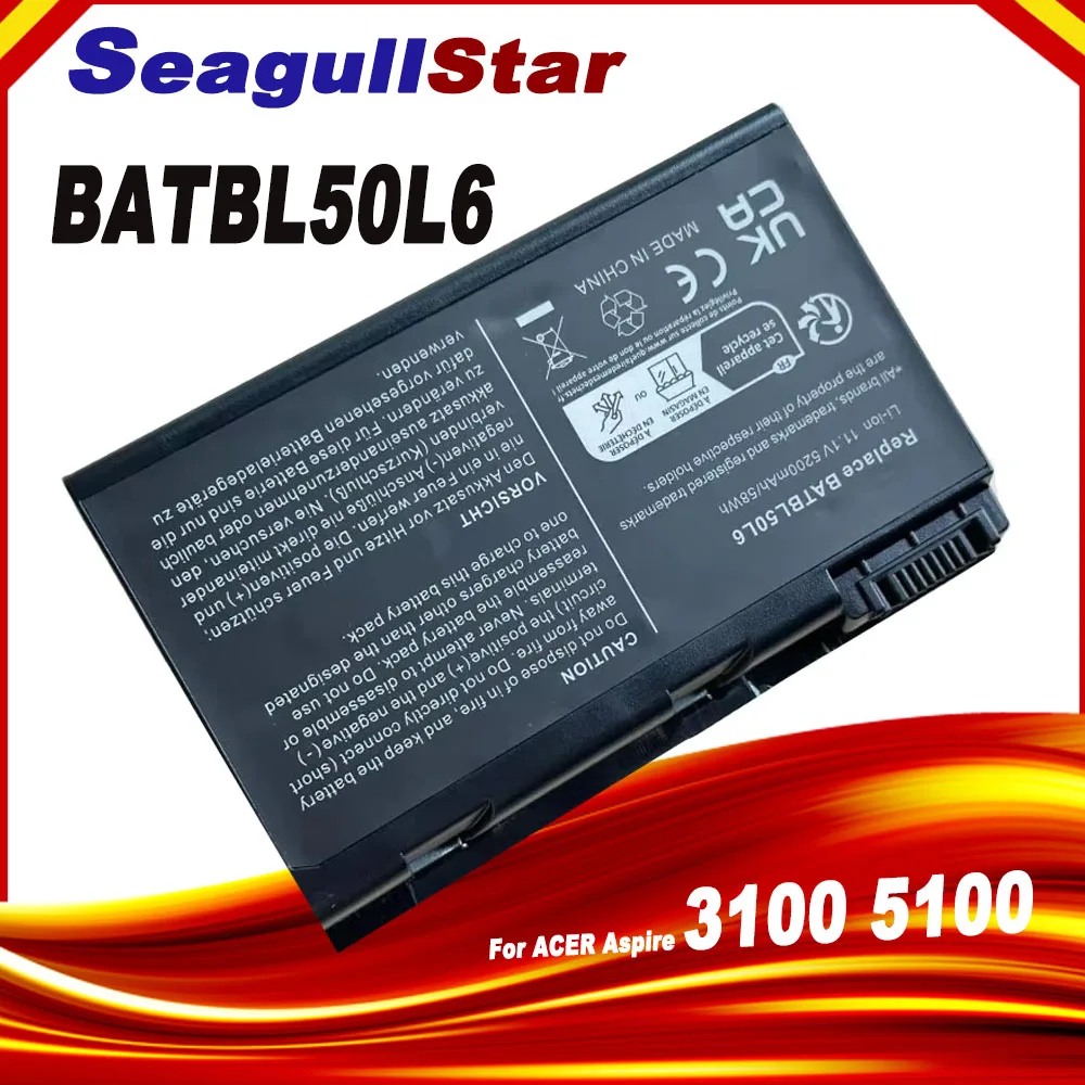 BATBL50L6 BATCL50L6 BATBL50L4 batería del ordenador portátil para Acer Aspire 3100 3690 5100 5610 5630 5650 5680 9110 9120 9800 Series