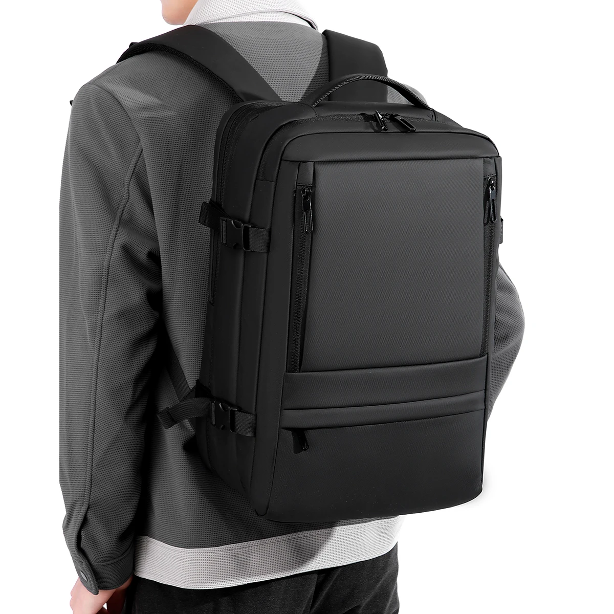 

Расширяемый деловой рюкзак для мужчин, для повседневных поездок, поездок на работу, деловых поездок, рюкзак для ноутбука 15,6 дюймов, школьный рюкзак для студентов