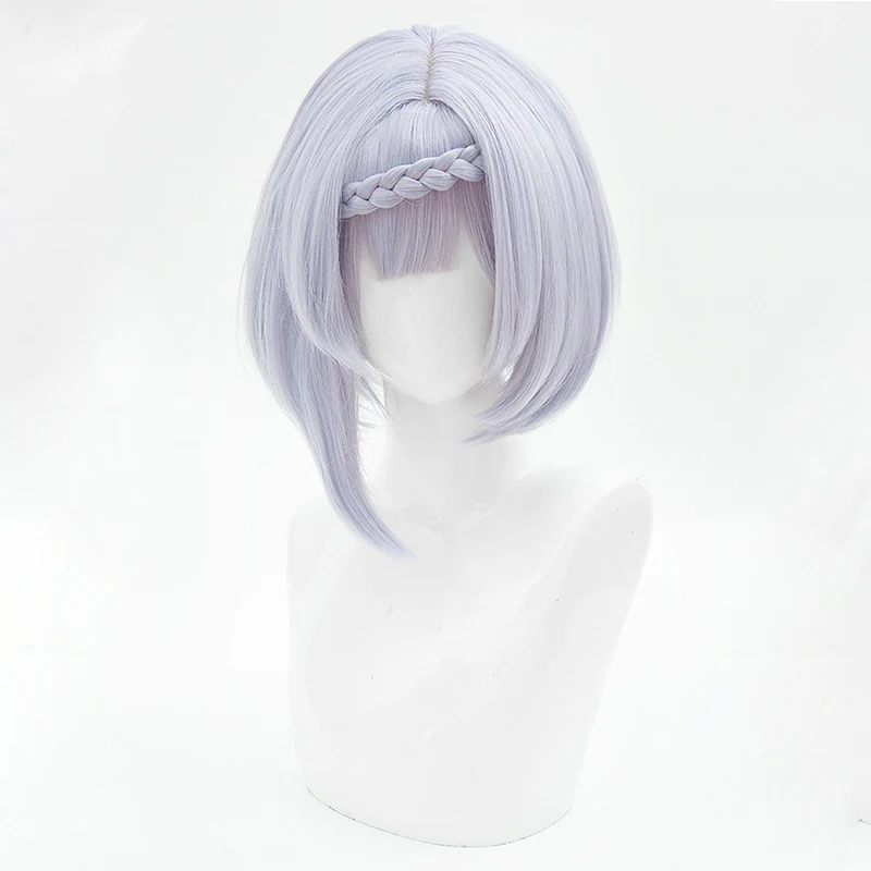 Noelle คอสเพลย์วิกผมเกม Genshin Impact สังเคราะห์ทนผมอะนิเมะคอสเพลย์ Noelle ปาร์ตี้ฮาโลวีน Crossdressing Wigs