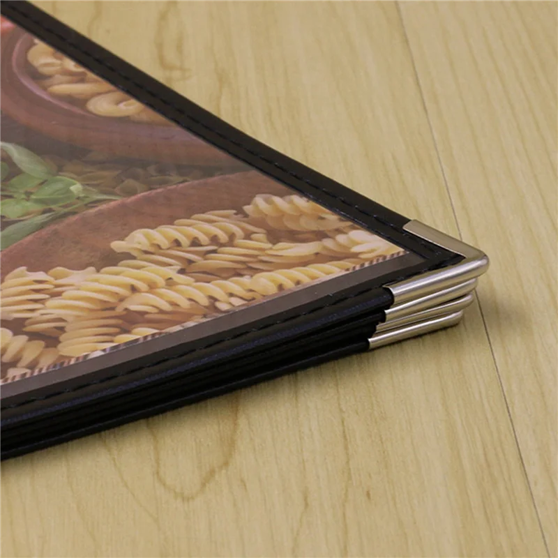 ABWR-4Pcs أغطية قائمة المطاعم الشفافة لحجم A4 على شكل كتاب مقهى بار 4 صفحات 8 عرض