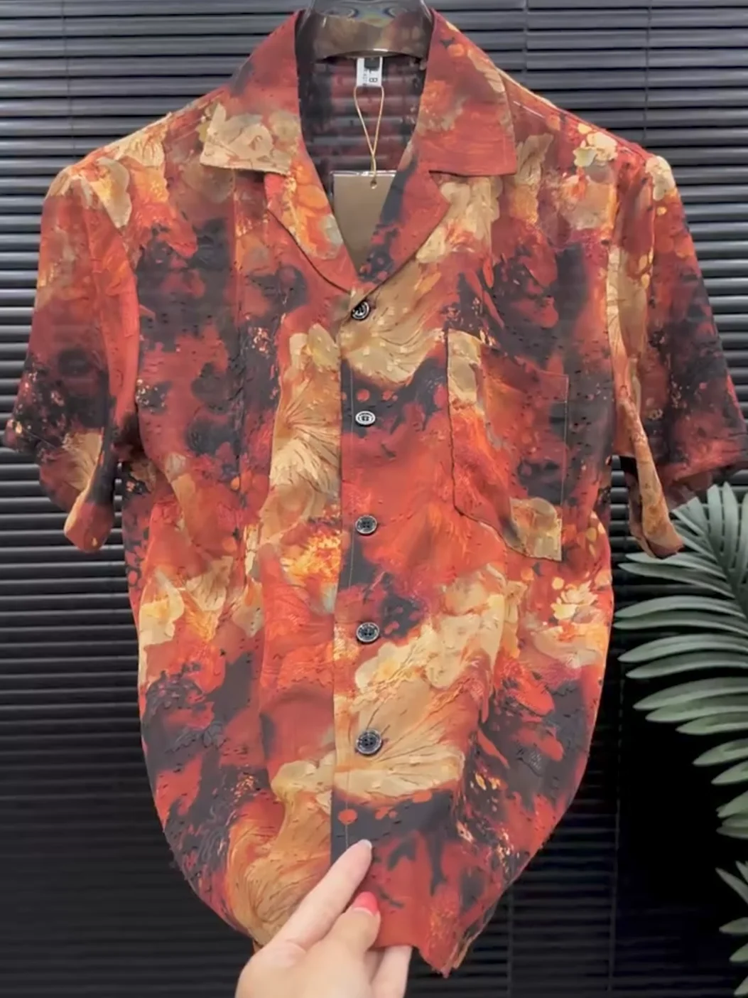

Summer New Men's 839 Cuban Collar ort Sve High Quali Faionable Versatile Casual Cool Busin European Sle High E...