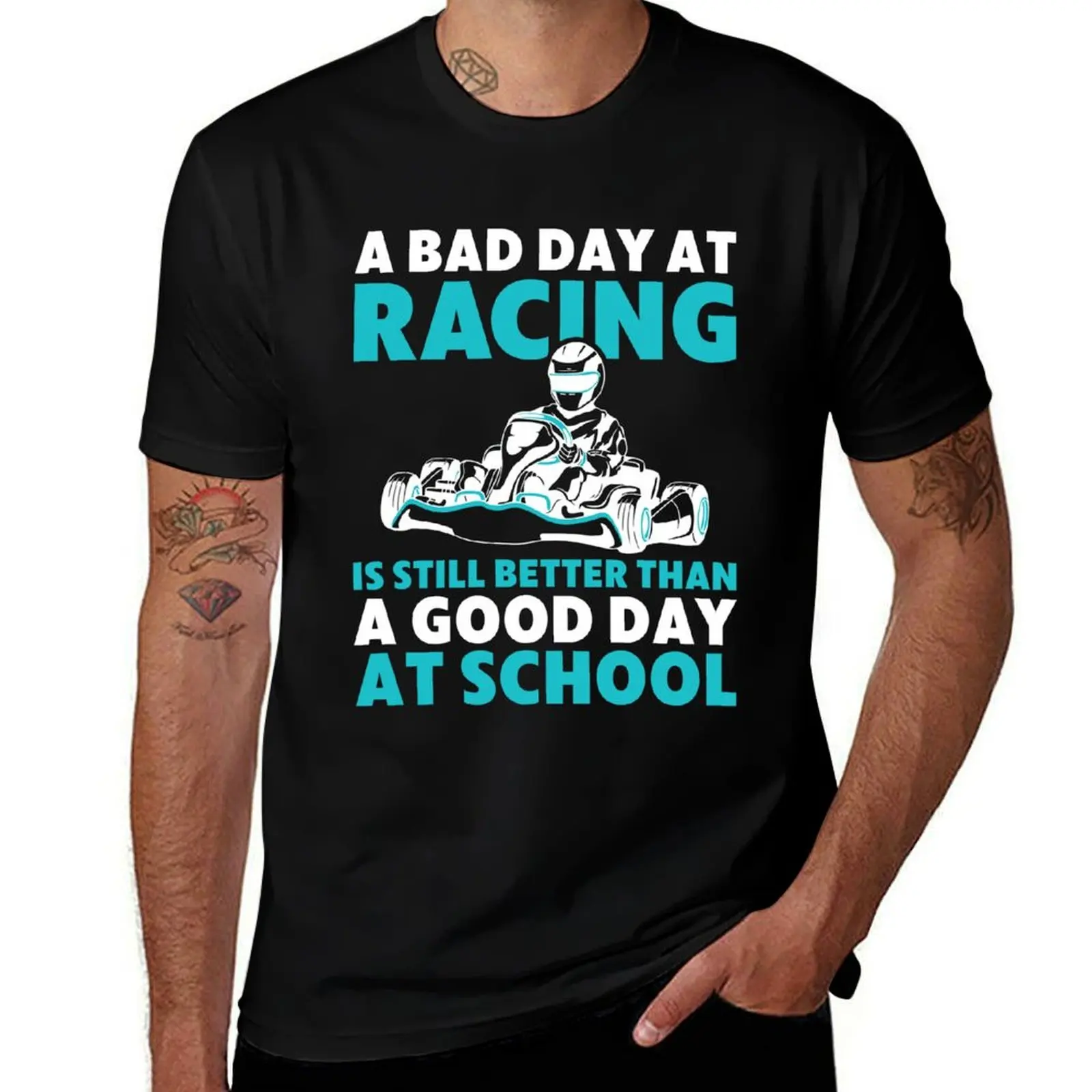 

Kids Boys Go Kart Racing Better Than school Funny T-Shirt blue lock Blouse plus size tops cotton man t-shirts anime shirts men