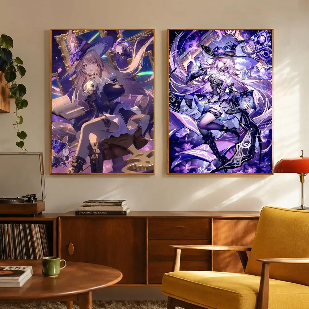 H-Honkai Star Rail The Herta Poster Digital Solvent Print Waterproof PP Fade-Resistant Wall Art Room Decor Gift