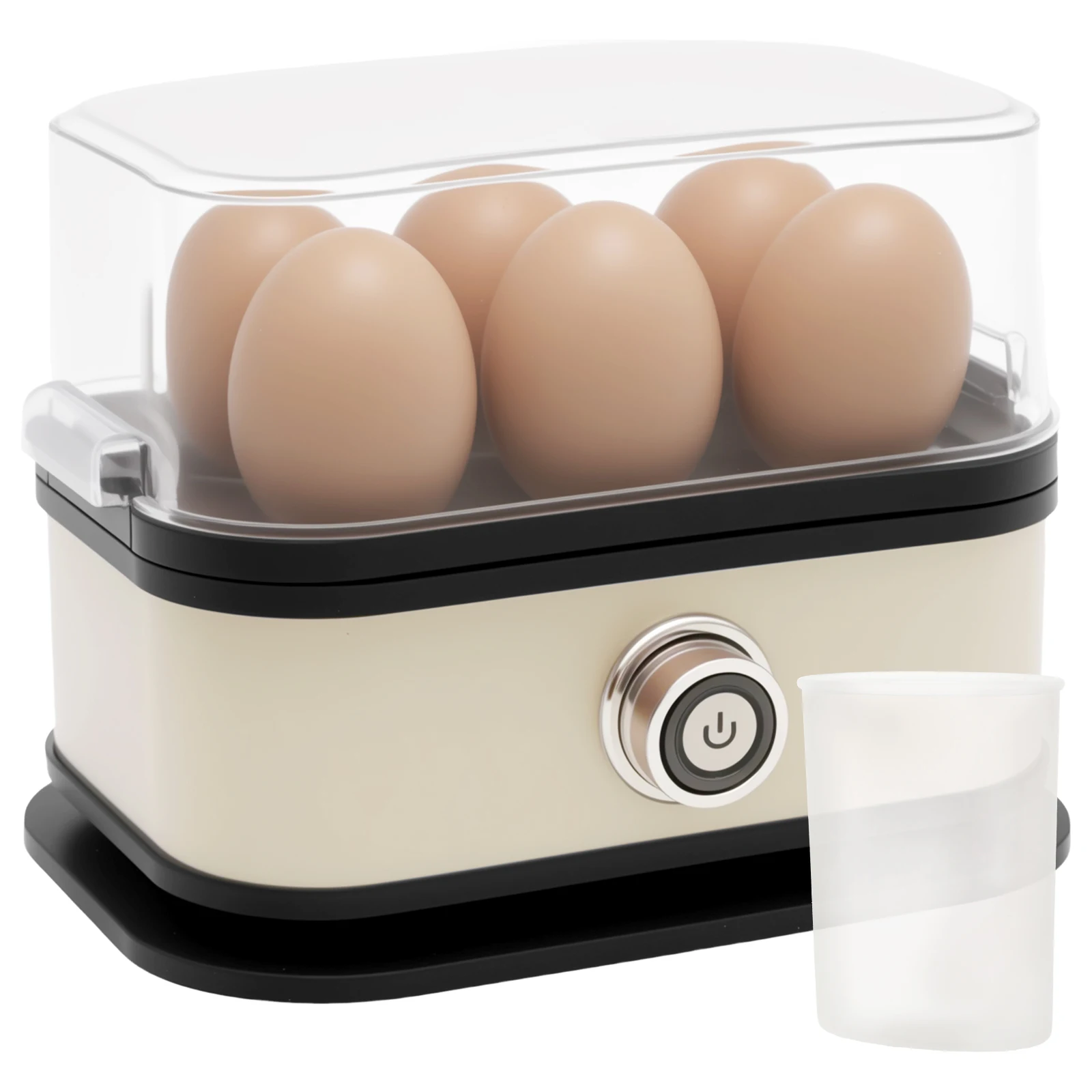 

6 Eggs Capacity Electric Steamer Stainless Steel Egg Cooker with Auto Shut Off Feature Multi Functional Eggs Boiler for Kitchen