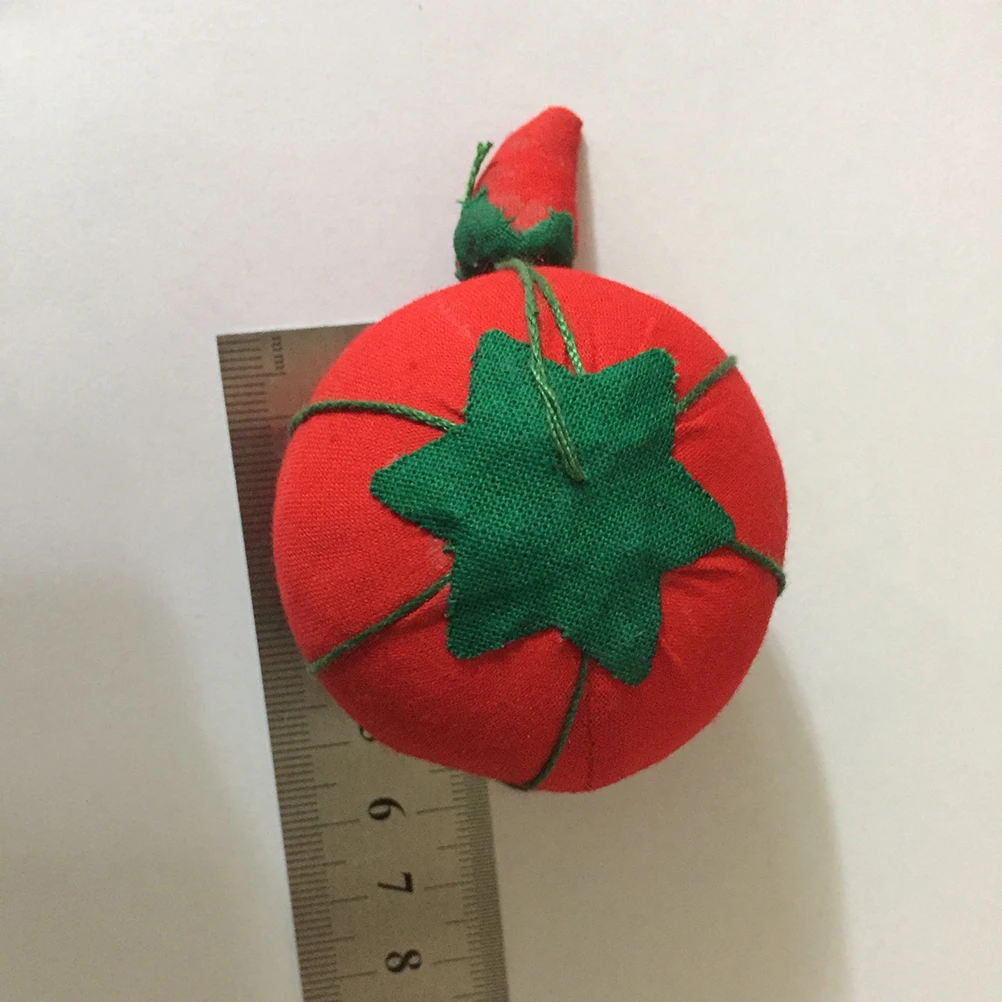 

2 Pcs Embroidery Needle Tomato Cushion Wristband Red Holder Sewing Pins Accessories Floral Pincushion Storage Organizer
