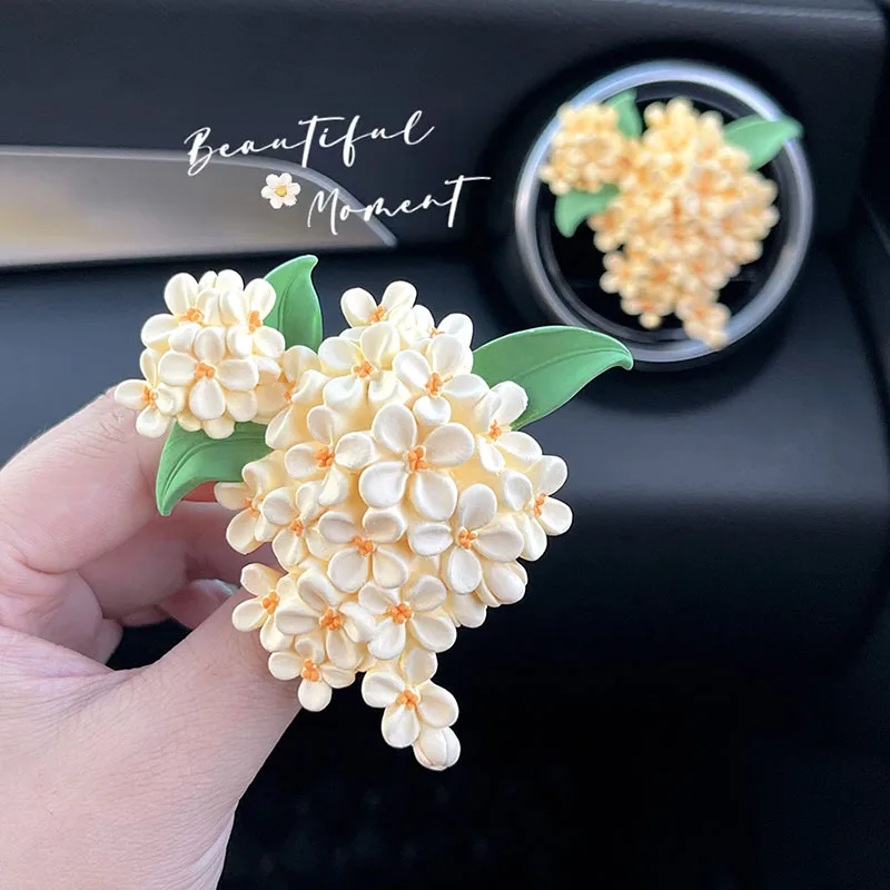 Cute Flower Aromatherapy Wax Gypsum Silicone Mold 3D Flowers Plaster Ornament Molds For Car Decoration Resin Crafts Mould
