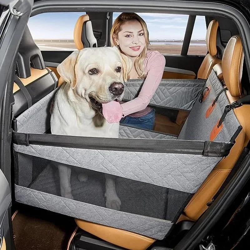 Large Space Comfortable Pet Car Seat Waterproof Washable Mesh Wear Resistant Oxford Cloth Dog Car Seat Suitable for SUV Trucks