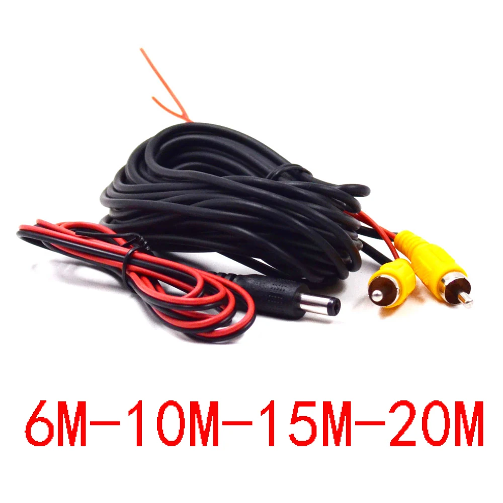 BYNCG AV Cáp Đa Năng Tự Động RCA AV Dây Dành Cho Camera Quan Sát Phía Sau Xe Video 6M Nối Dài dây Cáp