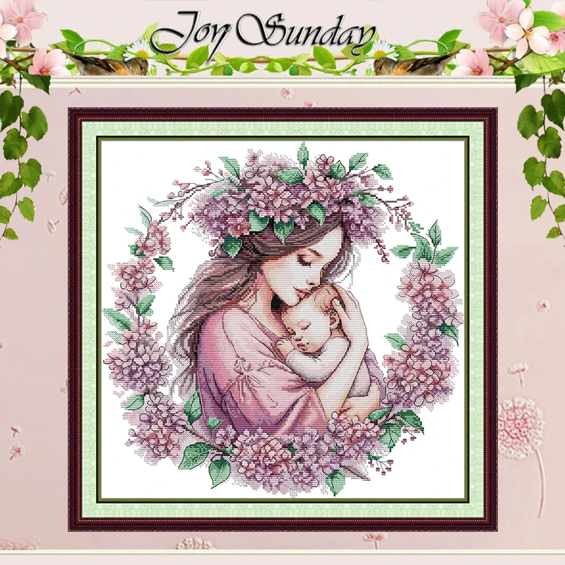 Padrões de amor materno conjunto de ponto cruz de contagem diy 11ct 14ct 16ct carimbado dmc kit de ponto cruz bordado bordado decoração de casa