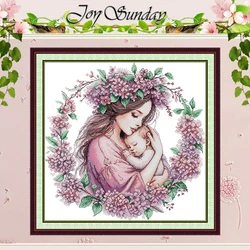 Moederlijke Liefde Patronen Geteld Kruissteek Set DIY 11CT 14CT 16CT Gestempeld DMC kruissteek Kit Borduren Handwerken Home decor