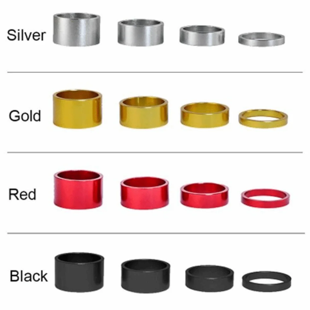 

8PCS Aluminum Alloy Bike Headset Washer 5mm/10mm/15mm/20mm Lighrweight Bike Stem Handlebar Spacers 4 Colors Bike Headset Spacer