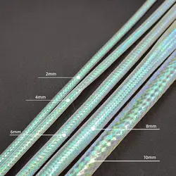 1M Fly Tying Midge Ribbing Nymph Streamer Body Material Pearl Flasher String Minnow Multicolor Tinsel Mylar Mesh Tube Braid Tube