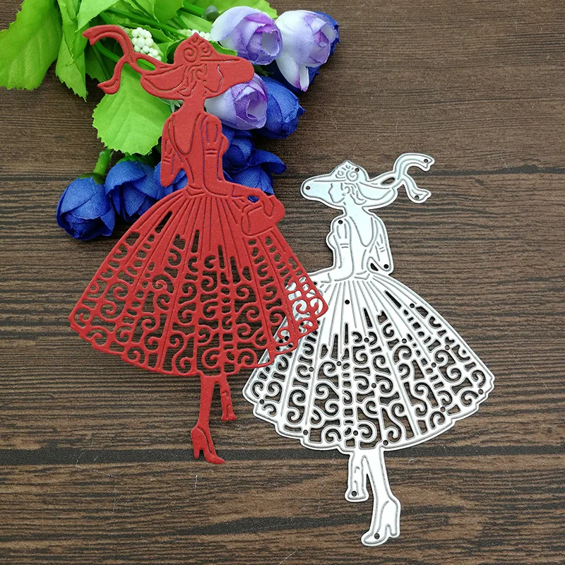 Mode Frau Metall Schneiden Stirbt Schablonen für DIY Scrapbooking/foto album Dekorative DIY Papier Karten