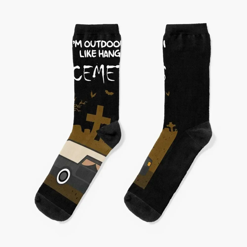 

Haning out in my Cemeteries Morticians Funeral Director Socks cycling winter gifts Running Sports Socks For Men Women's