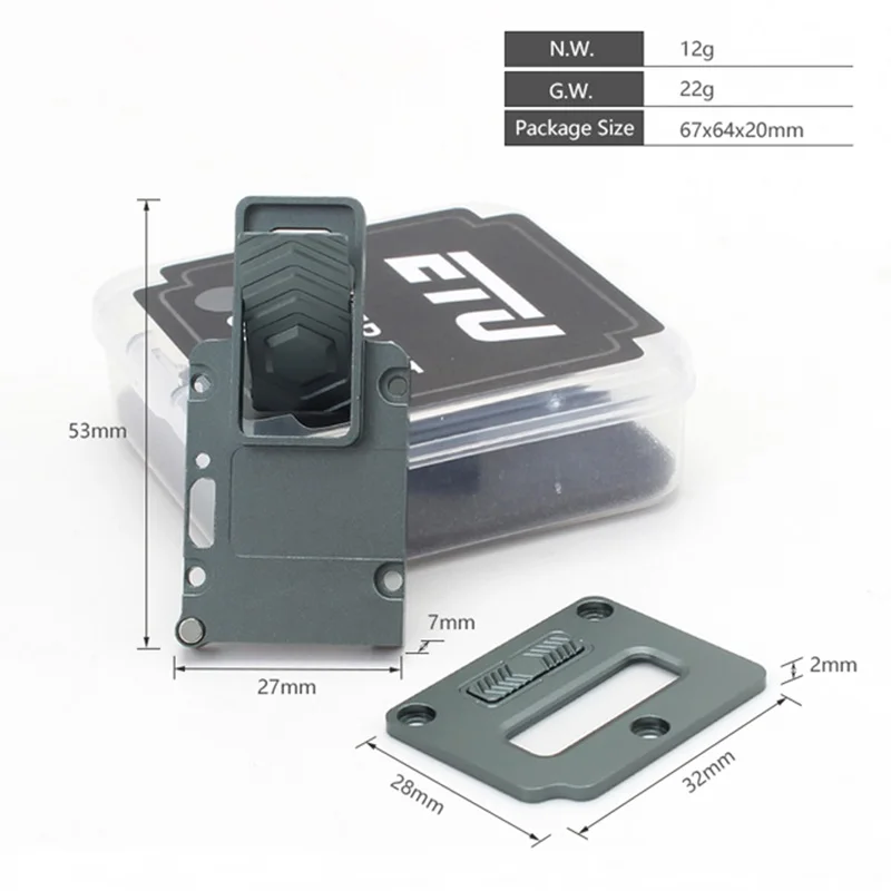 ETU Aluminum Alloy Inner Plate Set ( USB Port ) for SXK BB Billet Box