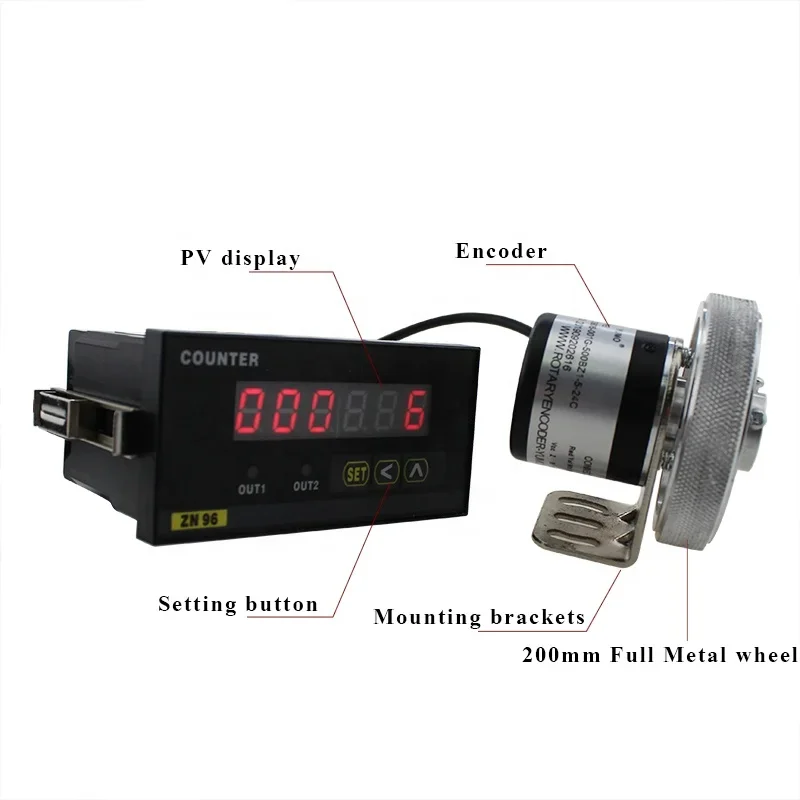 YUMO counter with encoder ATK72-C1 electronic digital display code roller counter cable length counter