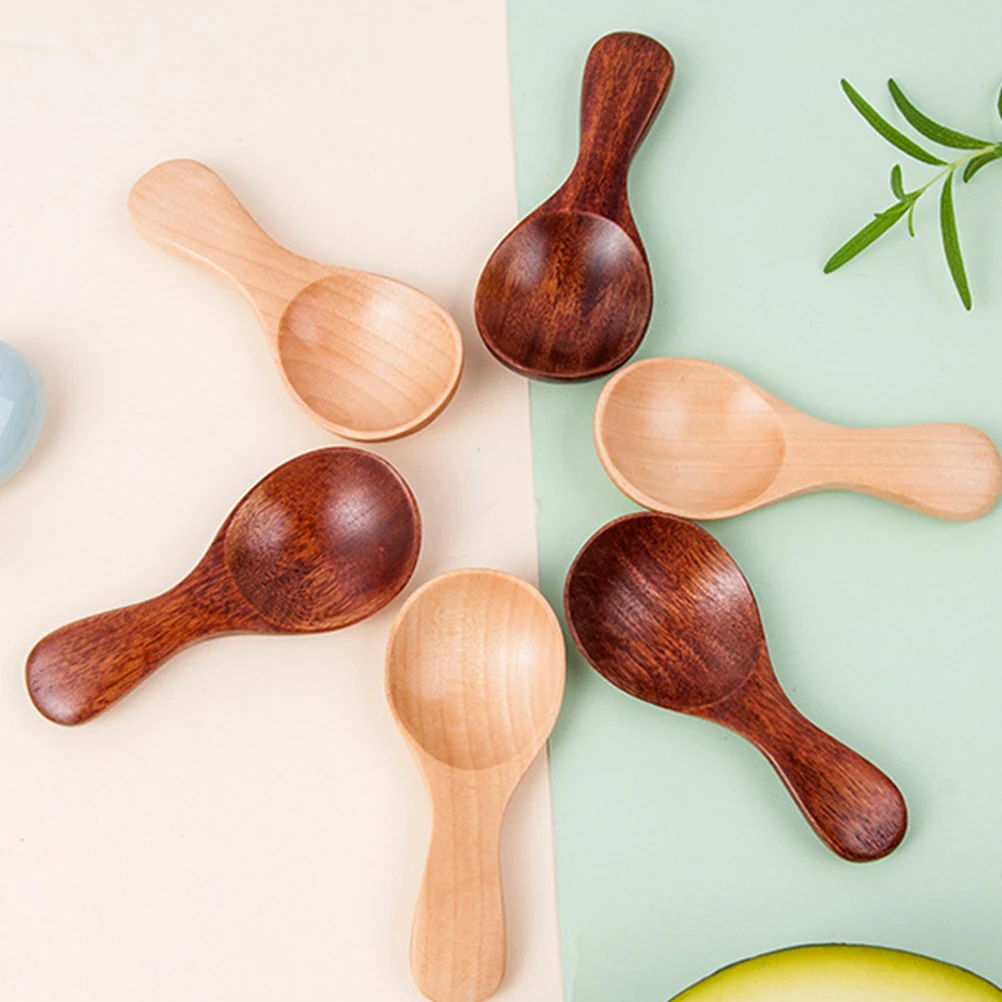 

4pcs Children Wooden Soup Spoons Multipurpose Stirring Spoons For Dessert Ice Cream Honey Milk Powder Kitchen Supplies