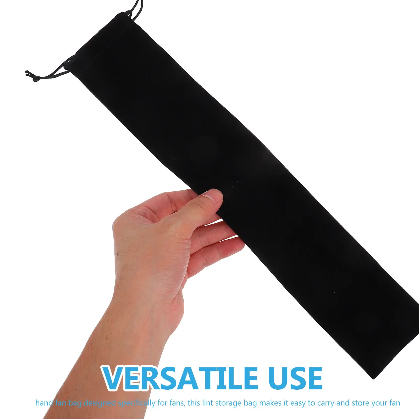 Folding Hand Fan Storage Bags 2 Pack Soft Drawstring Protective Pouches Travel Carrying Organizers