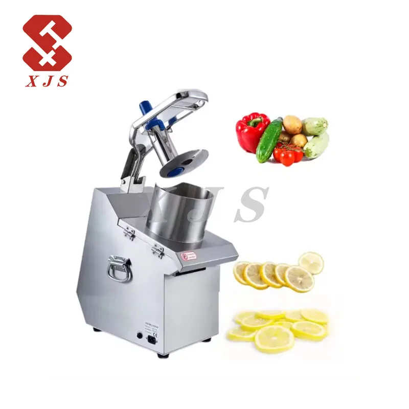 

Промышленная электрическая машина для нарезки овощей и фруктов XJS из нержавеющей стали, измельчитель-слайсер для ресторанов и пищевой промышленности