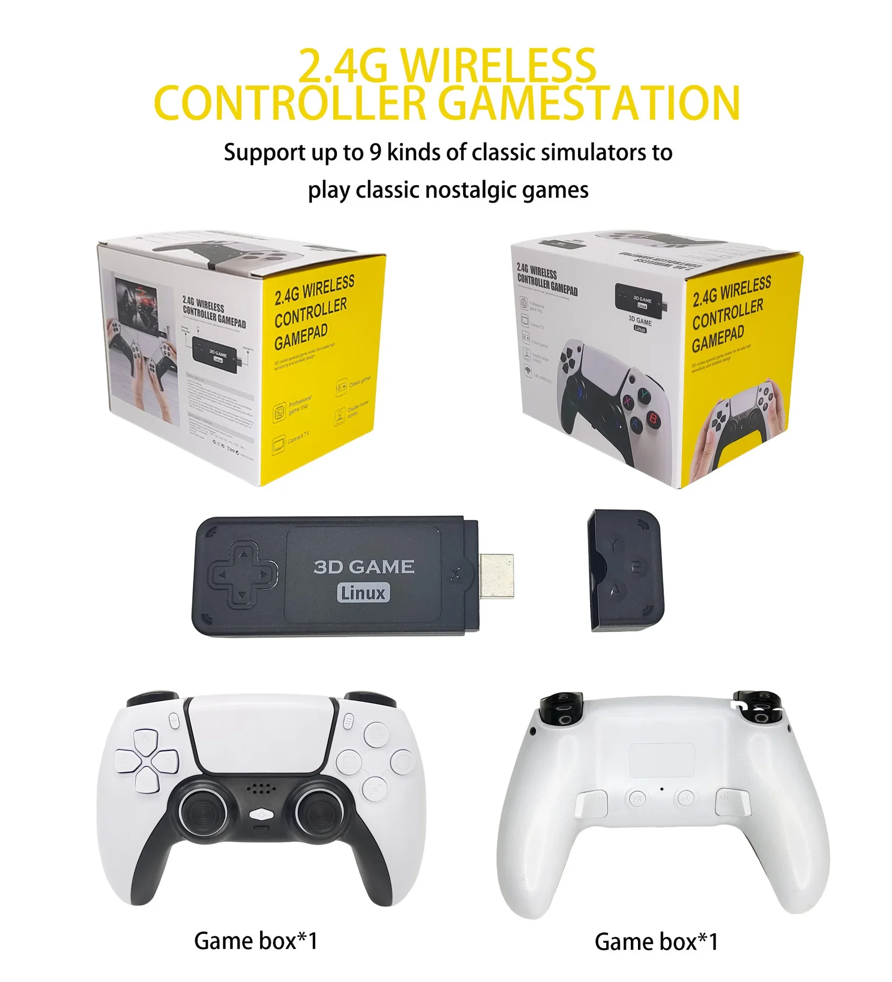 Game Stick 4K 10000 Games Retro Video Games console U9 PRO Built-in 12000 Games For 167 PSP PS1 GBA NEOGEO With 2 controller