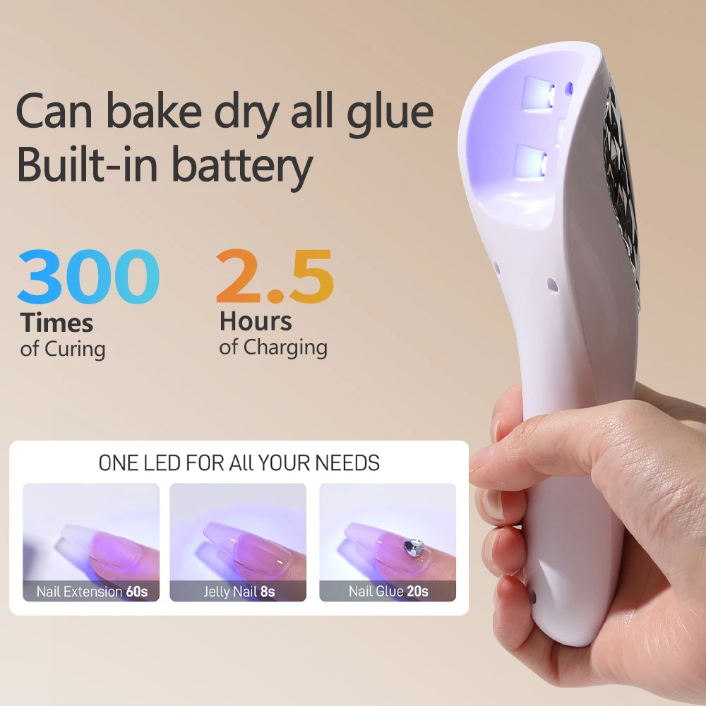 Handheld UV LED Lamp for Nails Drying Lamp Rechargeable Mini Manicure Lamp Nail Dryer For Gel Polish Manicure Tools view 3