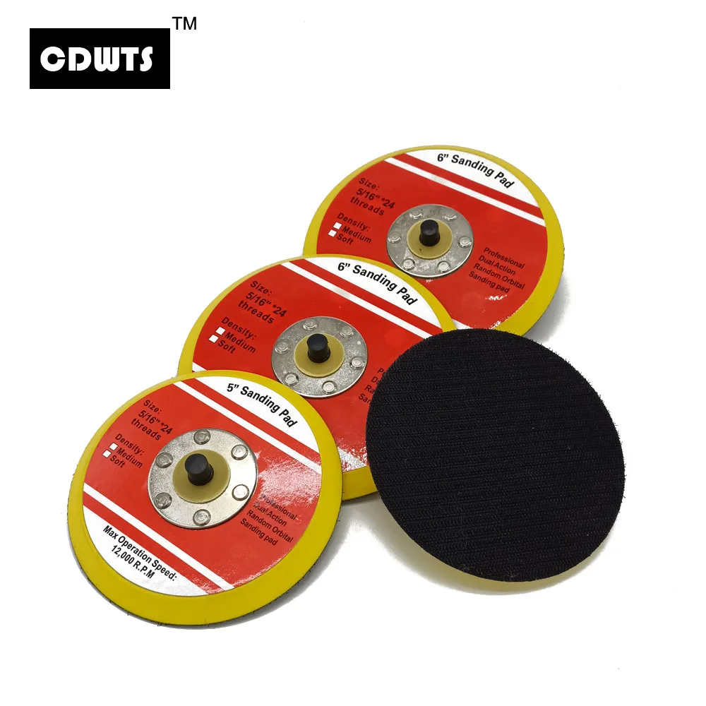 CDWTS Sanding Pad 5/6 inch Abrasive Disc Polishing Buffing Pad for Air Sander  Backer Plastic Backer Pads