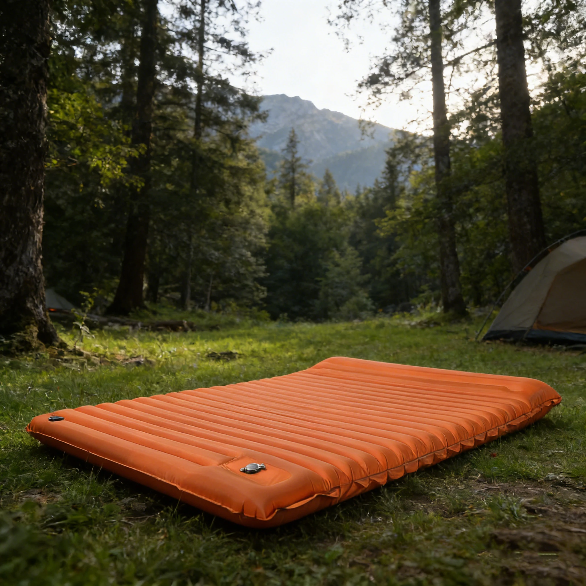 4-Zoll-Doppel-Luftmatratzenbett, anschließbar und erweiterbar auf King-Size-Größe, integrierte Pumpe, schnelles Aufpumpen, für Camping-Gasthaus – Detail 9