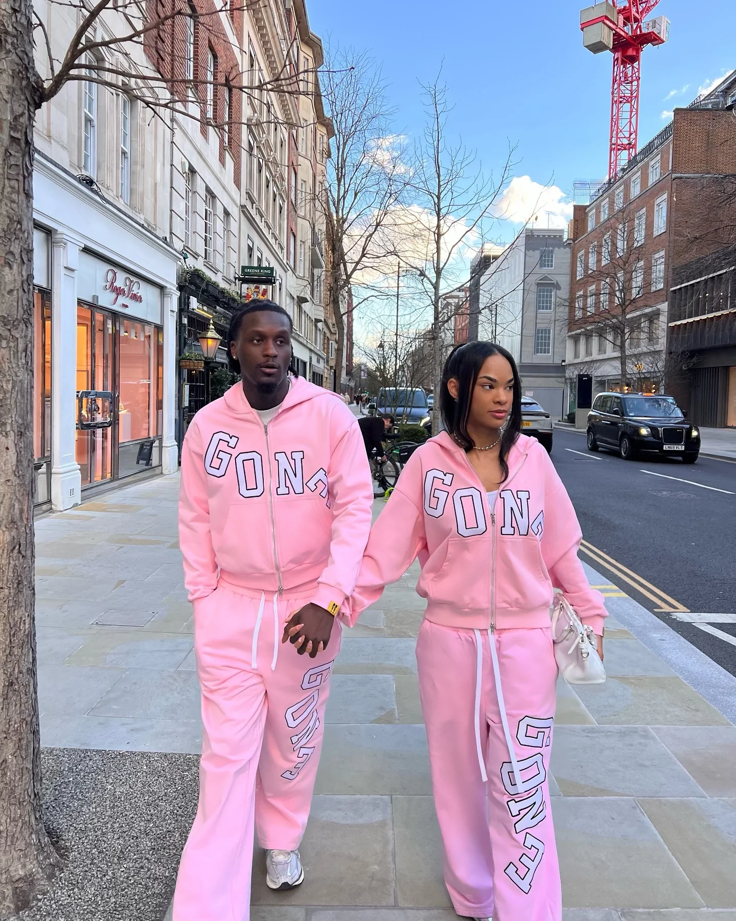 American Casual Letter Embroidery Mens Sportswear Two Piece Set Clothes Sweatshirt Harajuku Sweatpants Oversized Hoodie