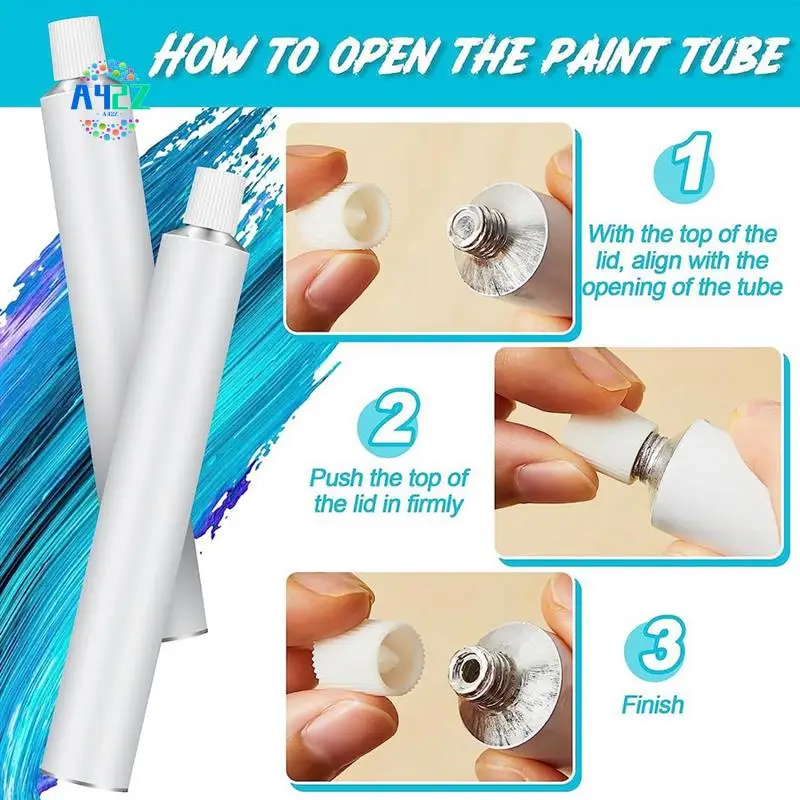 

A42Z-48 Pcs Empty Aluminum Paint Tubes Aluminum Paint Tubes 20Ml For Making Paint And Store Remaining Paint Acrylic Oil With 4 L