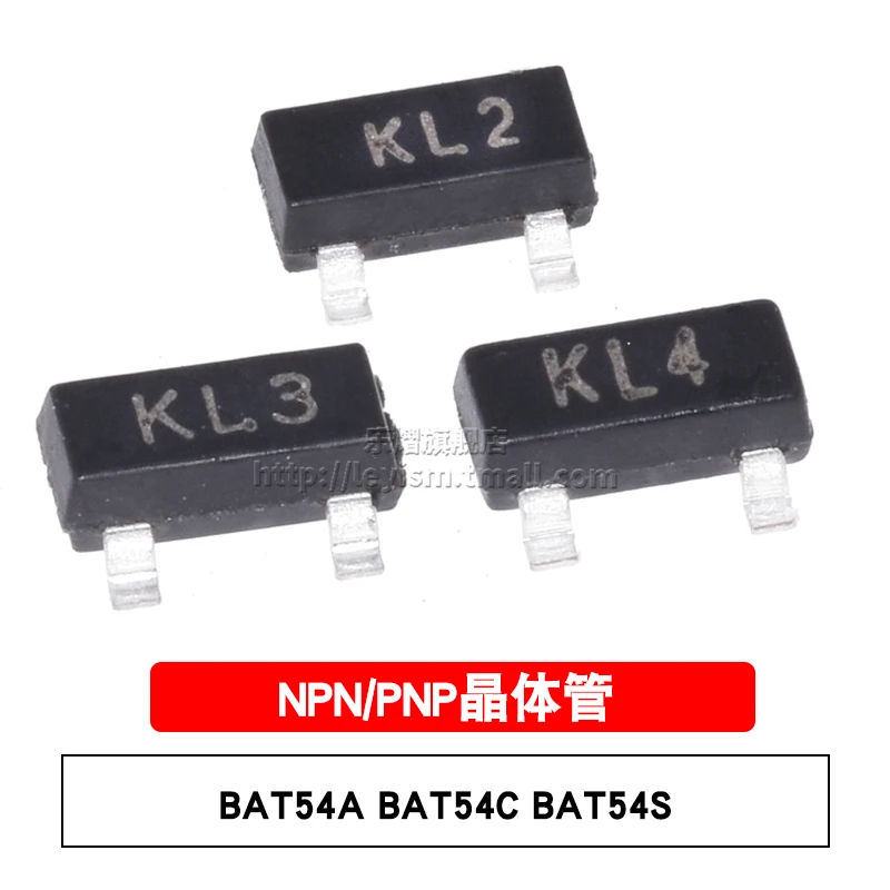 50pcs BAT54A BAT54C BAT54S KL2 KL3 KL4 SOT-23 Brand New and original