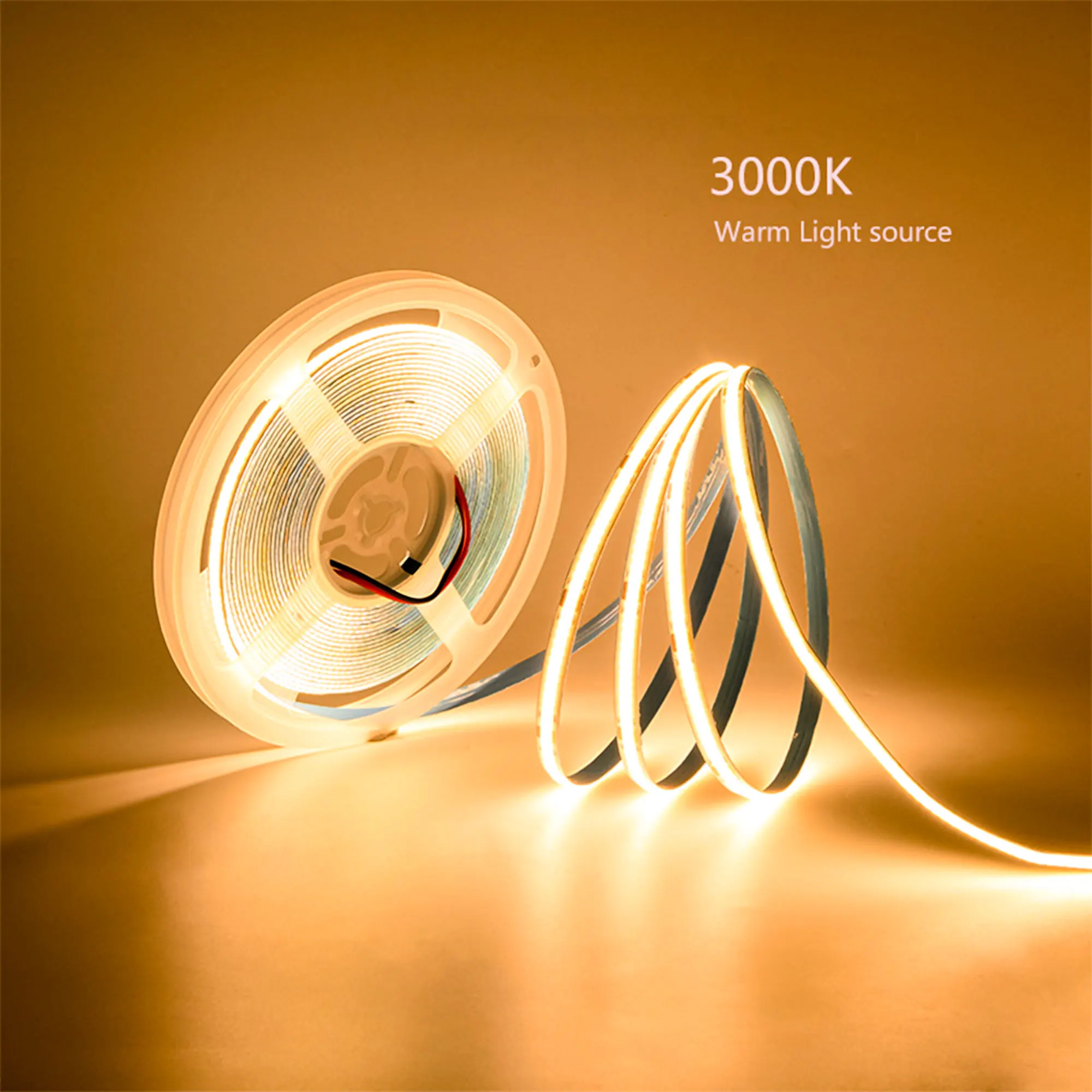 COB Light Strip 400LED 24V/12V Cuttable 3/5/8mm  3000K-6500K   CRI95 High Brightness Flexible LED Strip for Home Commercial Use