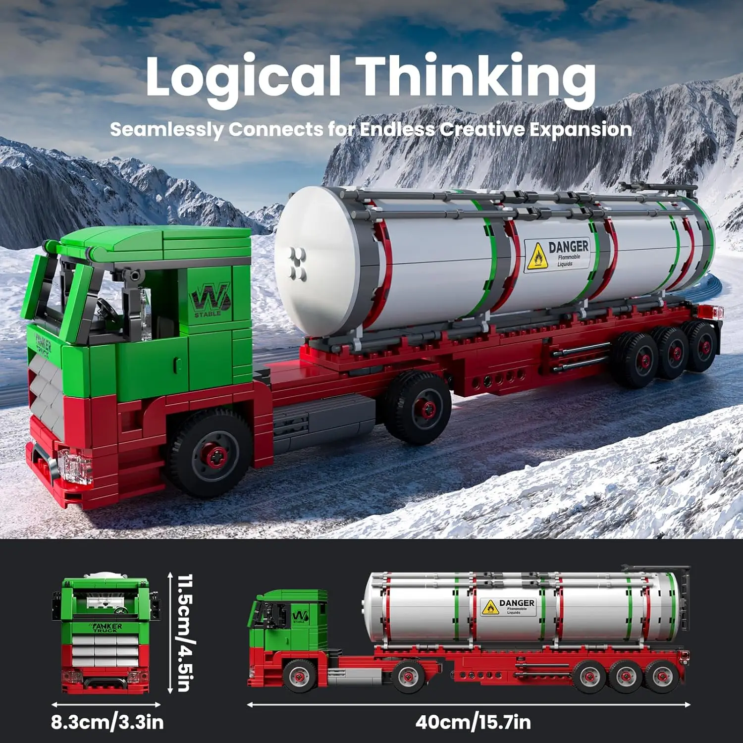 

Набор для сборки танкера, 556 деталей, реалистичная модель американского нефтяного танкера для мальчиков, развивающая игрушка STEM с детализированным интерьером