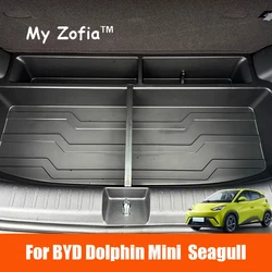 For BYD Dolphin Mini Seagull 2024 2025 2026 TPE Car Rear Trunk Bottom Storage Box Organizer Cargo Filling Expand BOX Accessories