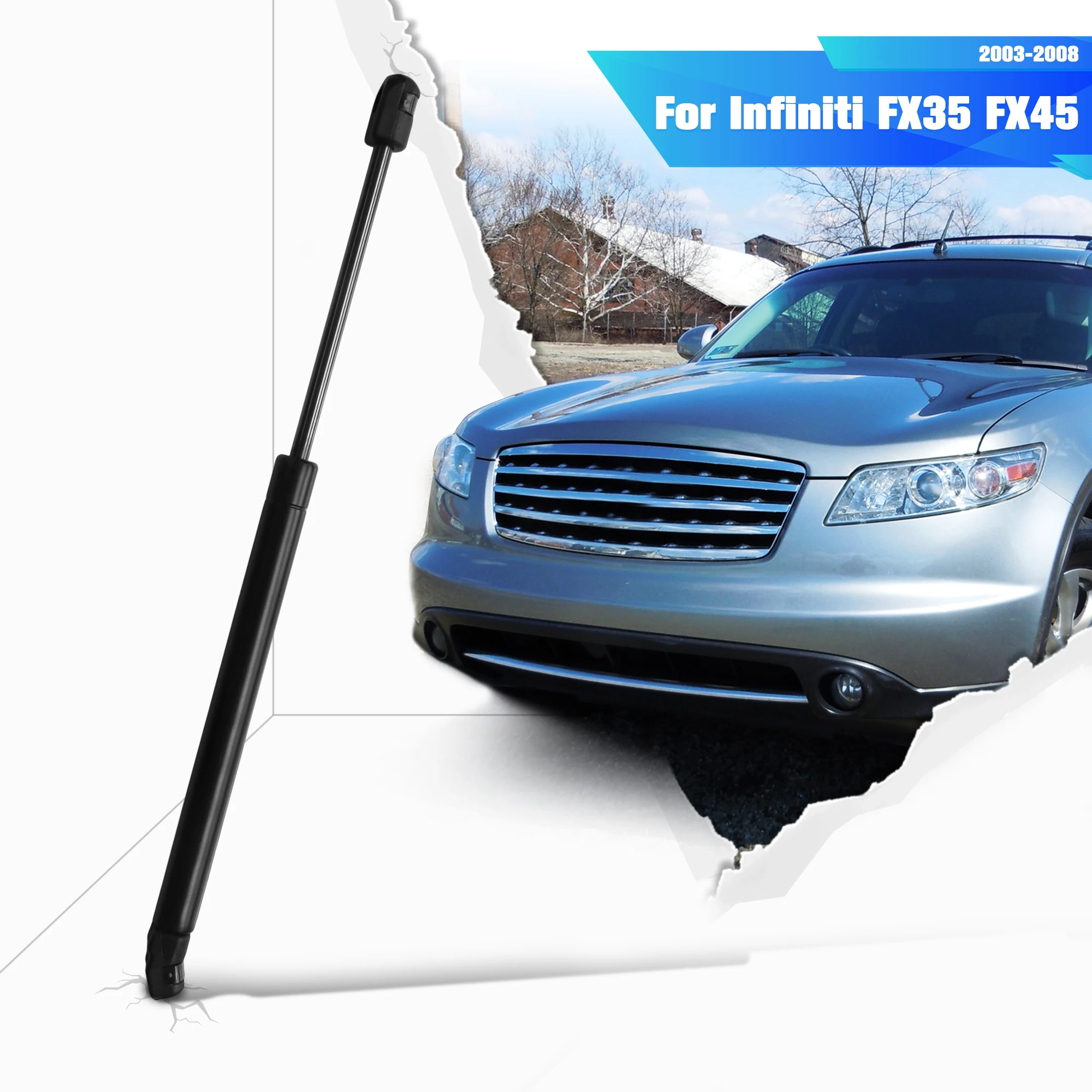 

2pcs For Infiniti FX35/FX45 2003 2004 2005 2006 2007 2008 Car The Hood Bonnet Lift Supports Gas Spring Struts Shock SG371003