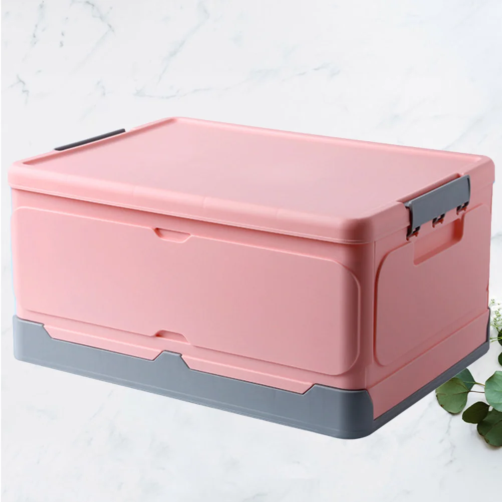 

Sundries Organizer Storage Case Cosmetics Container Book Boxes Bin with Lids Folding Cover