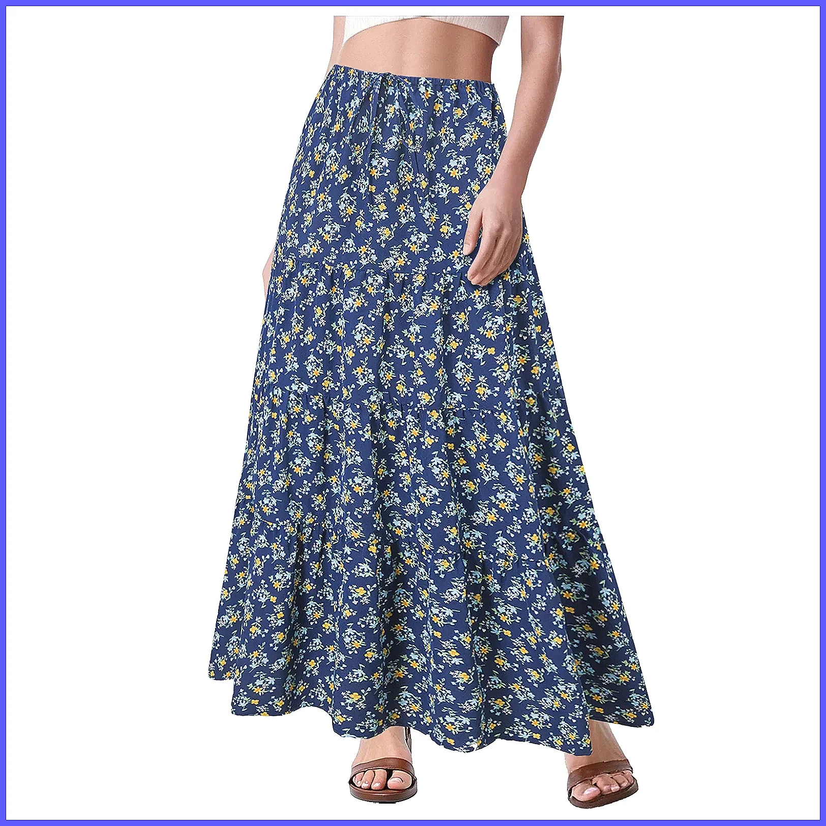 Off-Shoulder Chiffon Dress with Ruffles, Flowy Swing Mini Dress for Women, Crew Neck Layered Culottes