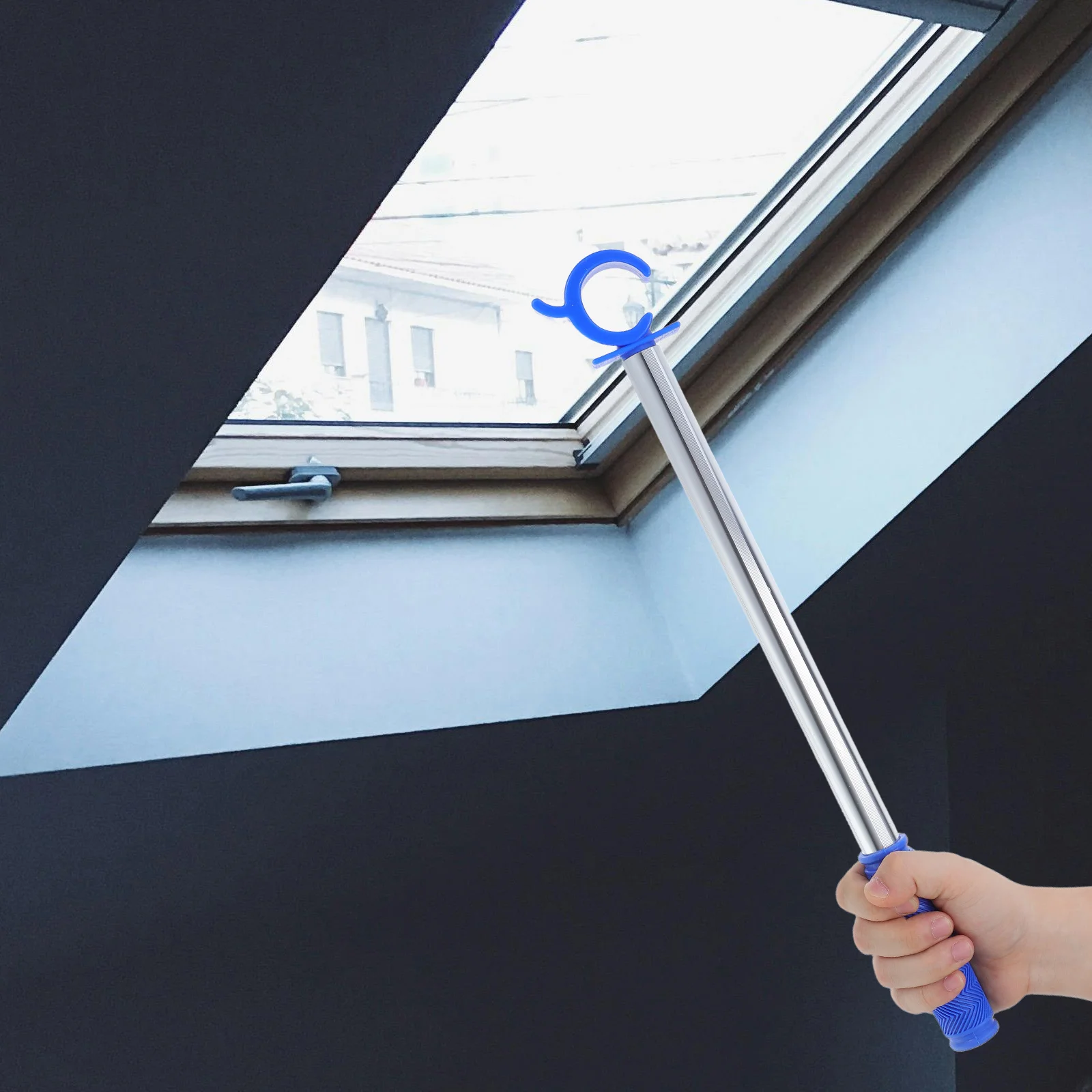 

2Pcs Window Opener Rod Aluminum Alloy High Window Skylight Control Poles for Kitchen Bedroom Living Room Roof Windows Opener